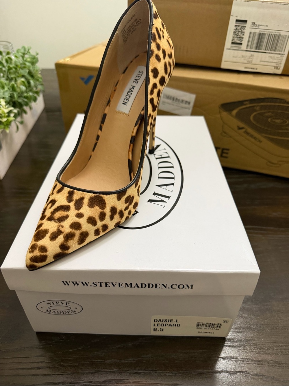 Steve Madden Leopard Print Pointed Toe Stiletto Heels